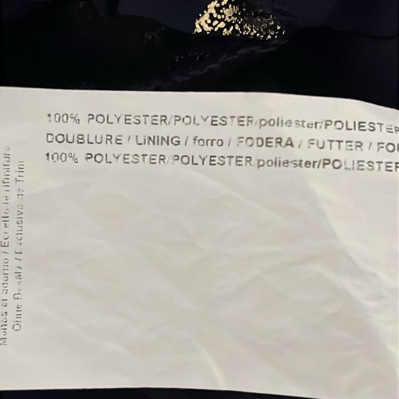 Joseph Ribkoff Midnight Blue Gold Dot Ruffle Collar Long Sleeve Top Style 181608 - Picture 10 of 10